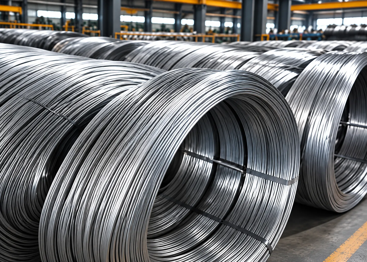 Spring wire raw material inspection at Hunt Springs