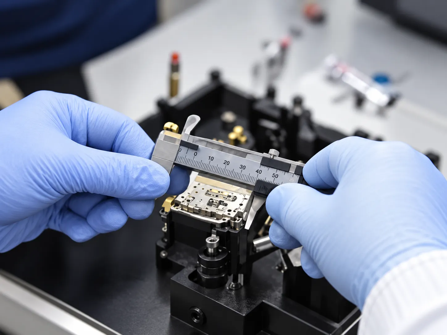 In-process dimensional inspection of a precision spring