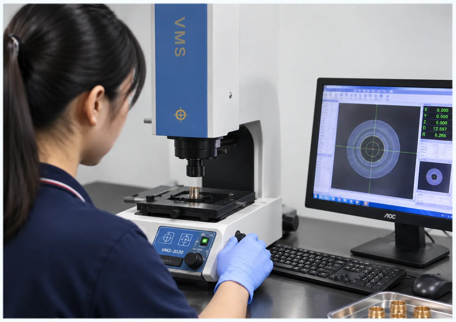 Final precision spring validation with optical inspection equipment