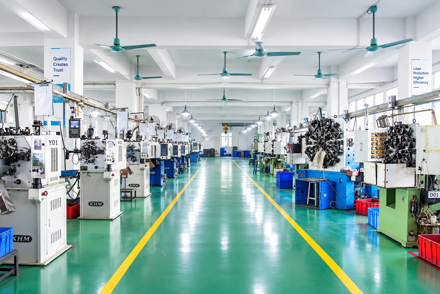 CNC spring forming production area